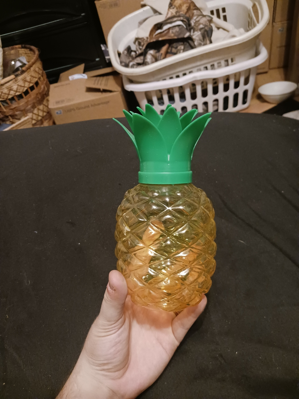 Pineapple Shaped Decorative Bottle - Yellow & Green